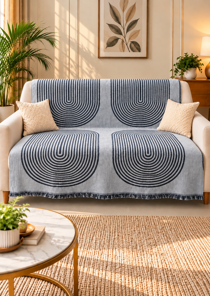Butter Chenille Reversible Jacquard Sofa Throw