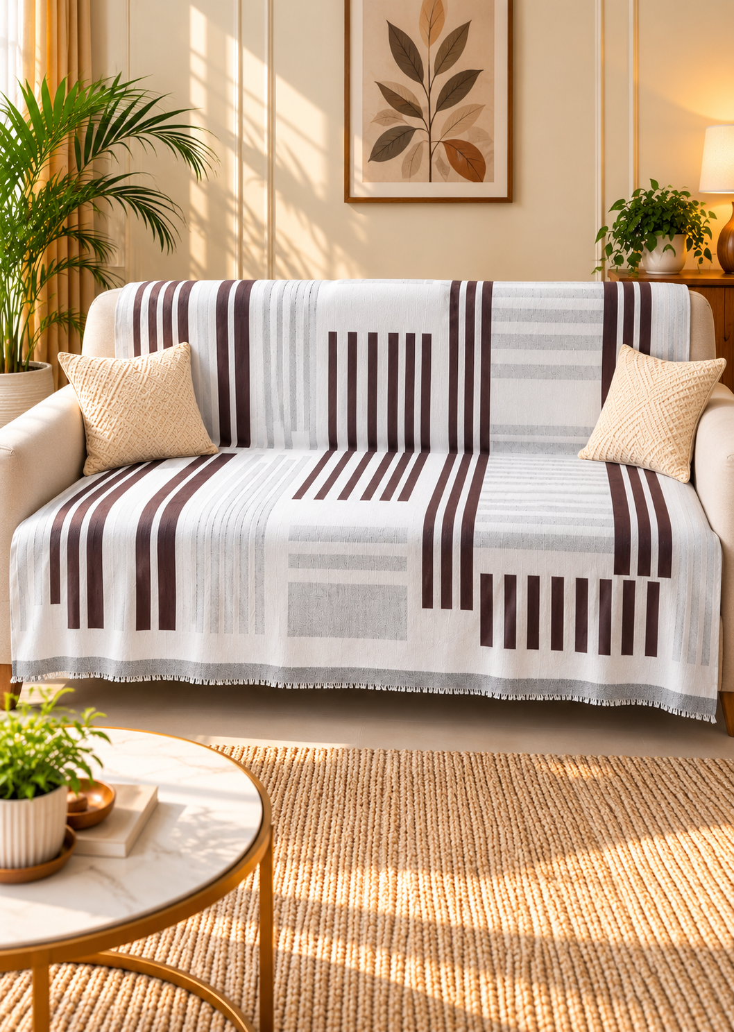 Butter Chenille Reversible Jacquard Sofa Throw