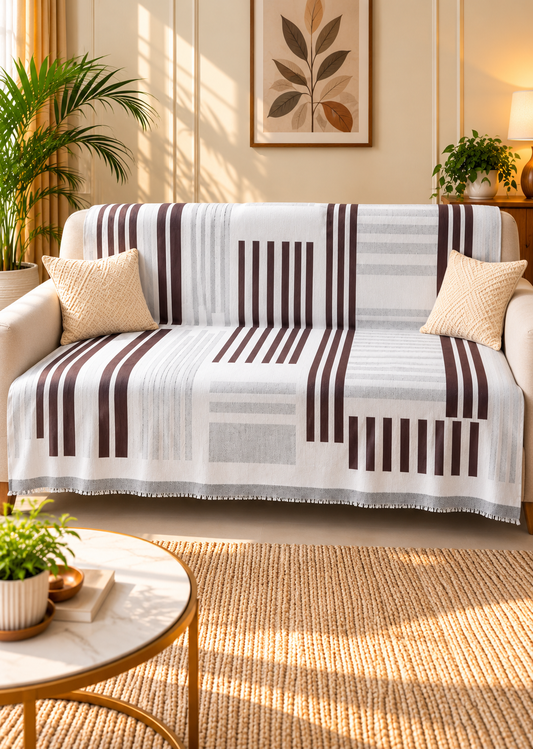 Butter Chenille Reversible Jacquard Sofa Throw