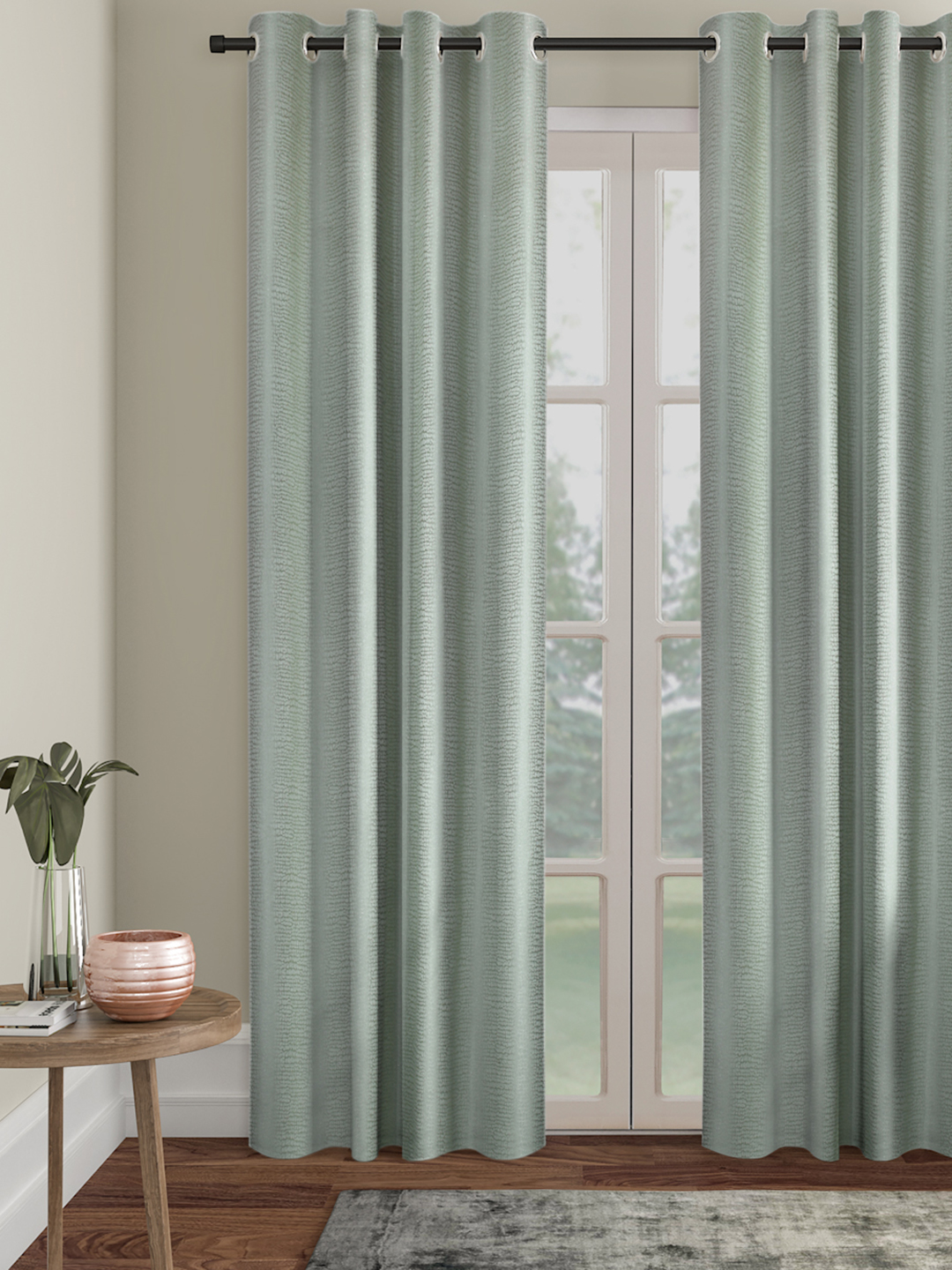 SELF TEXTURED BLACKOUT LONG DOOR CURTAIN PACK OF 1 BY HOSTA HOMES