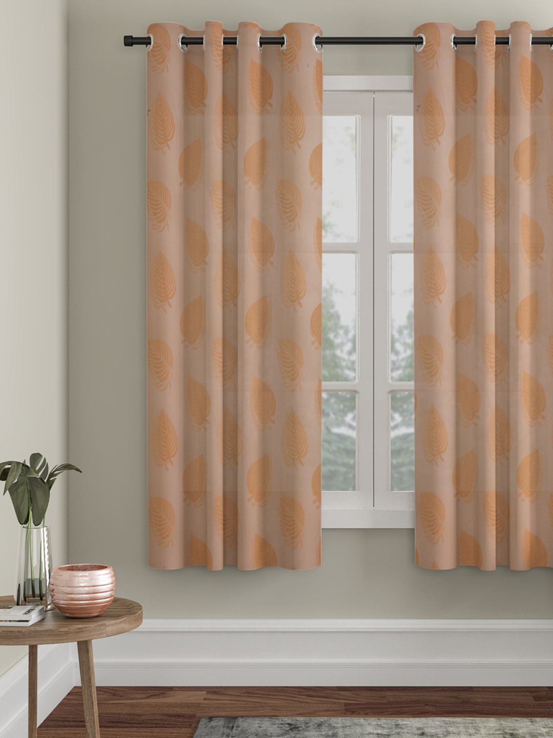 Floral Design Window Curtain Pack of 1