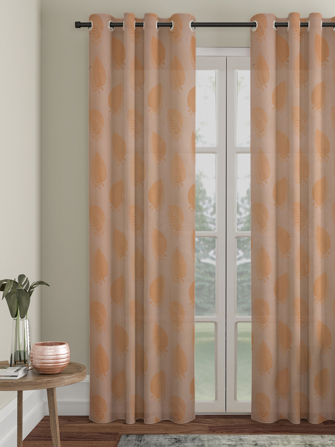 Floral Design Door Curtain Pack of 1