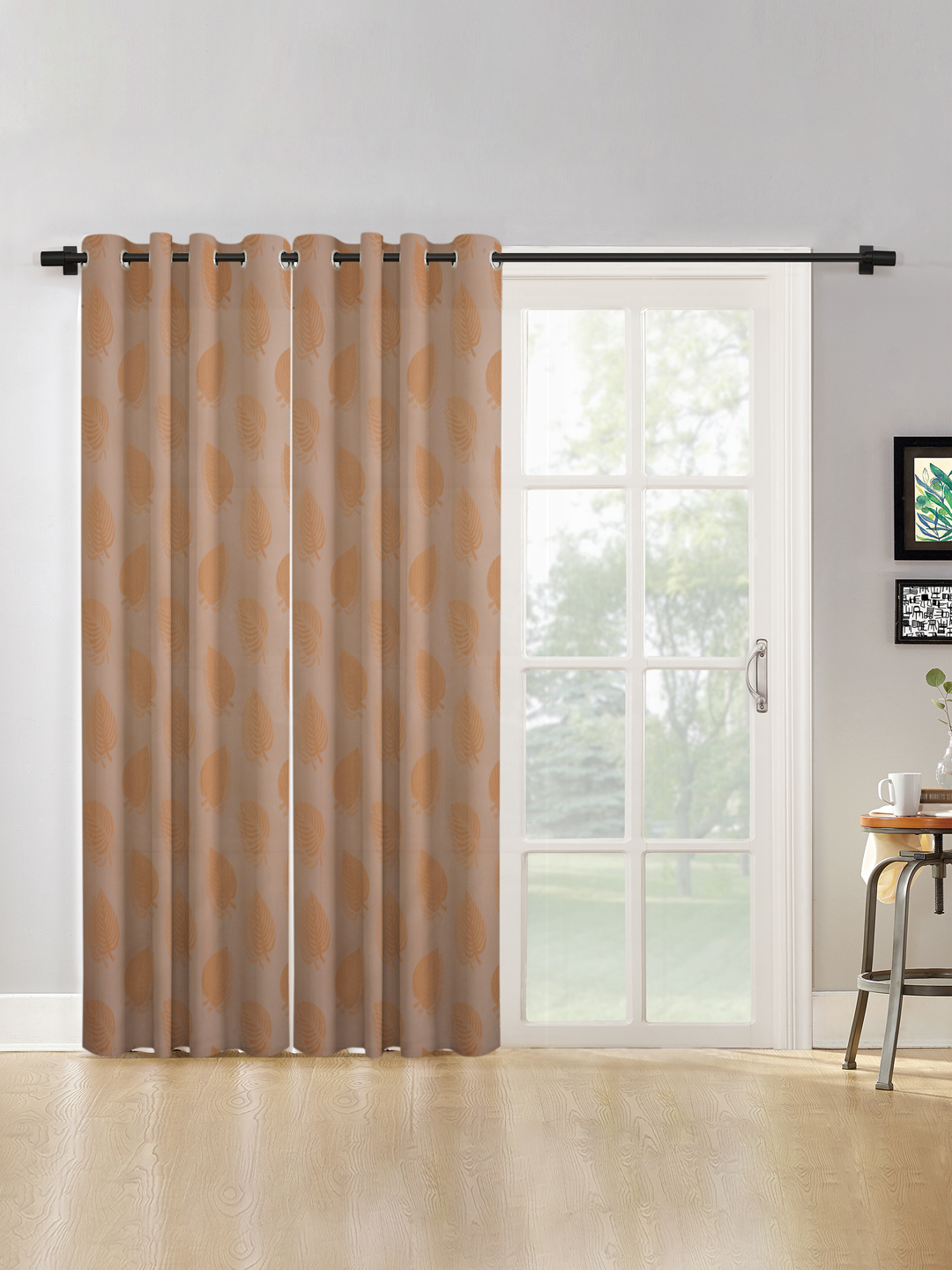 Floral Design XL Door Curtain Pack of 2