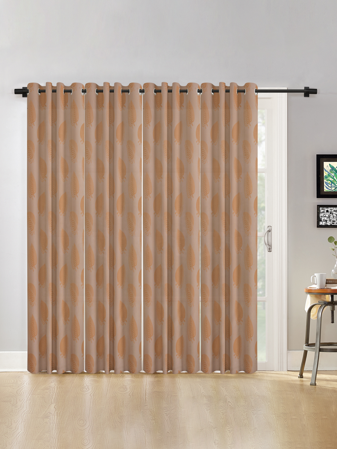 Floral Design XL Door Curtain Pack of 4