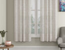 Checkered Floral Design Window Curtain Pack of 2