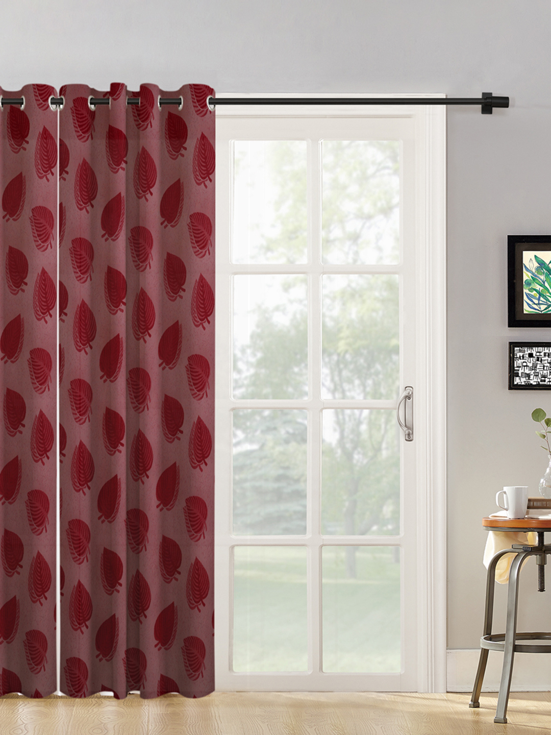 Floral Design XL Door Curtain Pack of 1