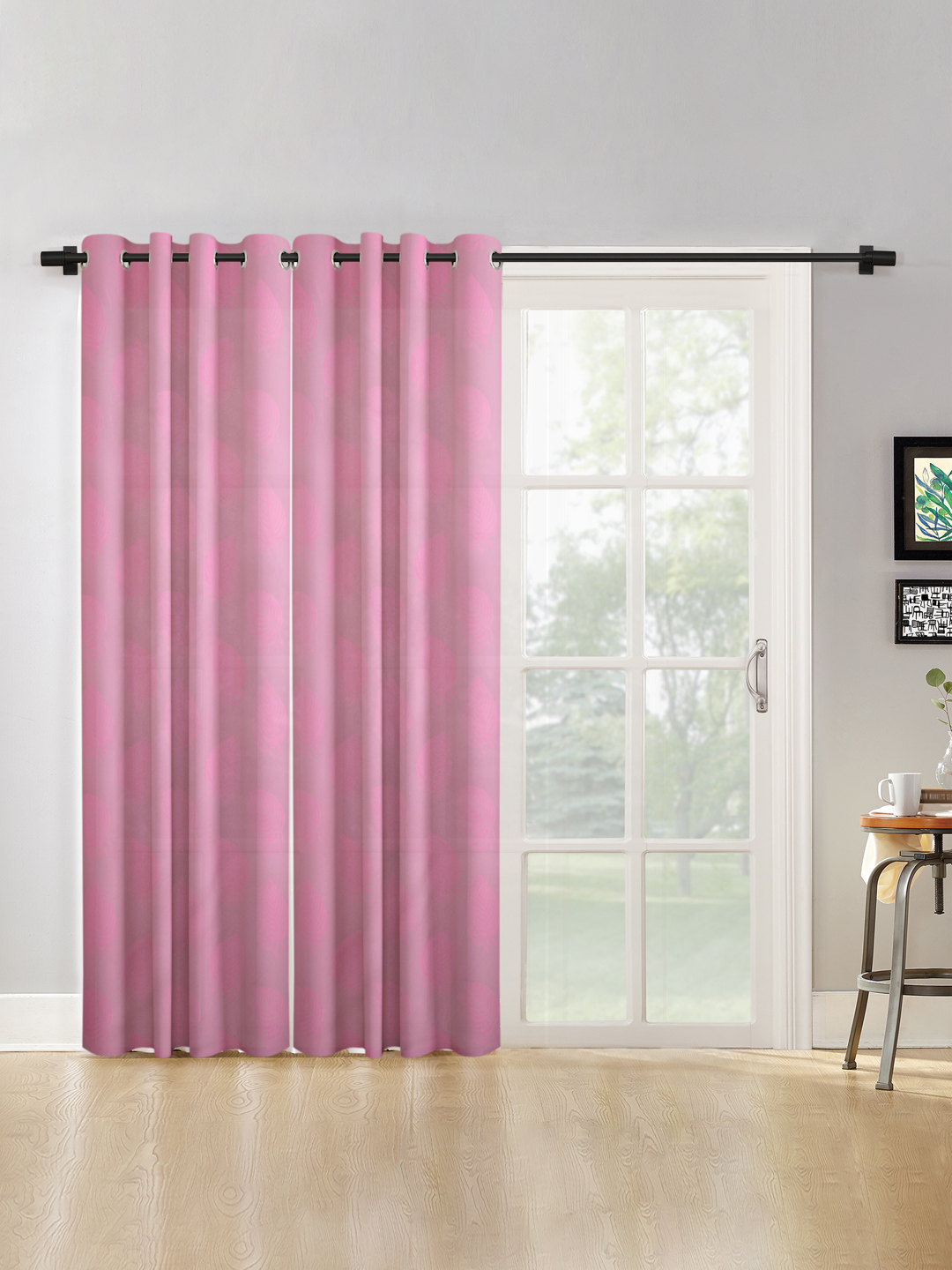 Floral Design XL Door Curtain Pack of 2