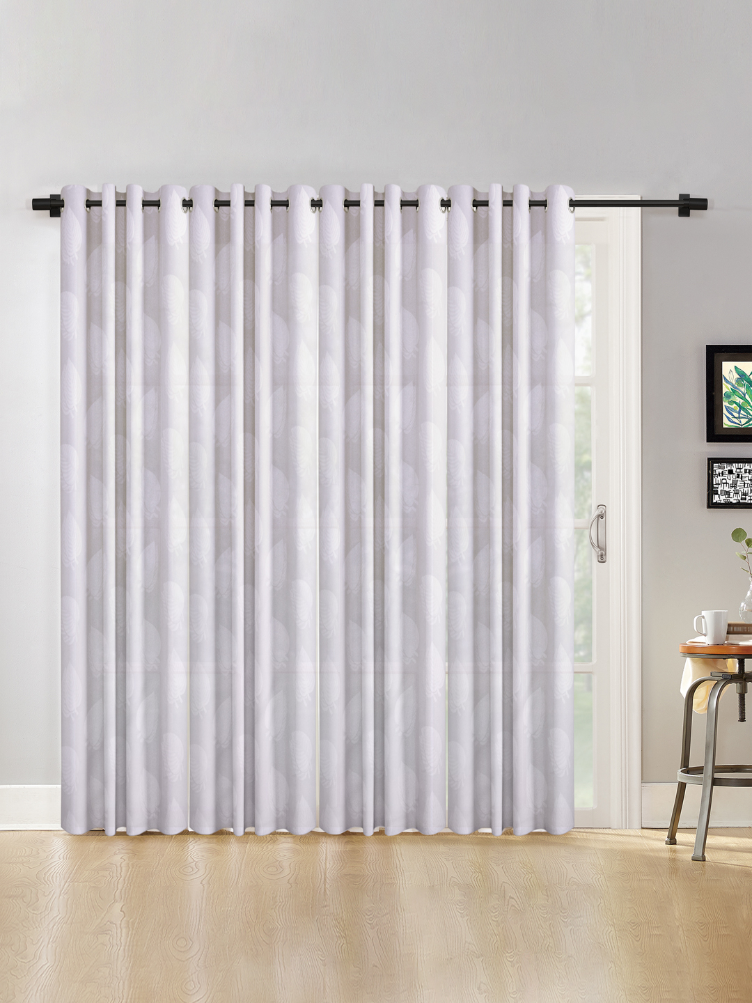 Floral Design XL Door Curtain Pack of 4