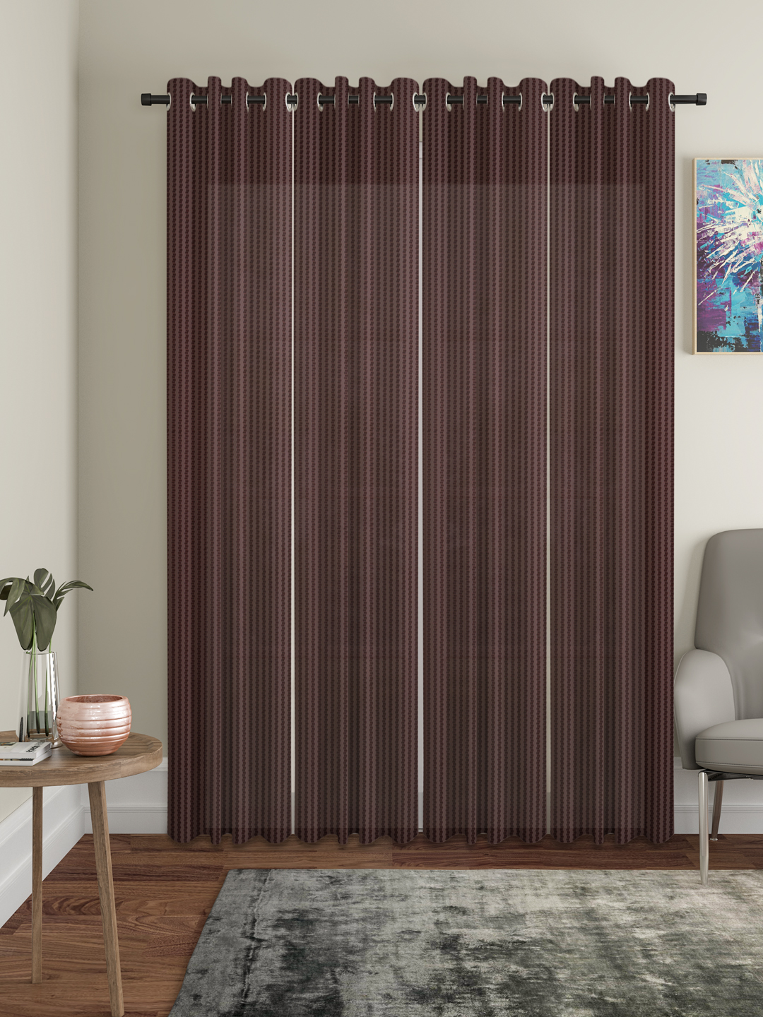 Geometric Design Door Curtain Pack of 4