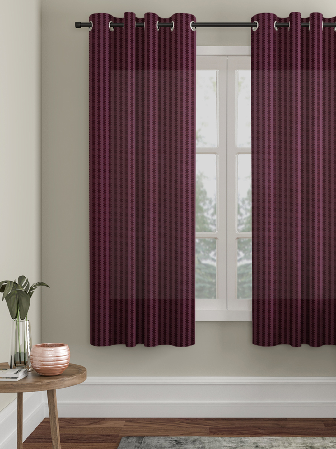 Geometric Design Window Curtain Pack of 1