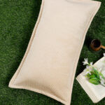 ULTRASONIC Poly velvet Abstract Pillow Cover (Pack of 1) by Hosta Homes - Cream