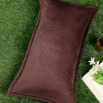 ULTRASONIC Poly velvet Abstract Pillow Cover (Pack of 1) by Hosta Homes - Coffee