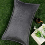 ULTRASONIC Poly velvet Geometric Pillow Cover (Pack of 1) by Hosta Homes - Grey