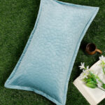 ULTRASONIC Poly velvet Geometric Pillow Cover (Pack of 1) by Hosta Homes - Turquoise Blue