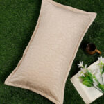 ULTRASONIC Poly velvet Geometric Pillow Cover (Pack of 1) by Hosta Homes - Cream