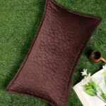 ULTRASONIC Poly velvet Geometric Pillow Cover (Pack of 1) by Hosta Homes - Coffee