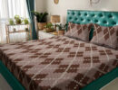 280 TC Mixed Cotton Queen Size Flat Bed Sheet With 2 Pillow Covers By Hosta Homes